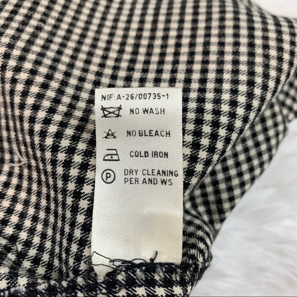 Rodier Women check plaid wool blend pencil skirt high waisted - Picture 7 of 10